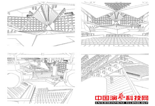 舞臺燈光設計電視節目《全能星戰》舞美燈光設計效果圖